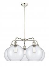 Innovations Lighting 516-5CR-PN-G124-10 - Athens - 5 Light - 28 inch - Polished Nickel - Chandelier