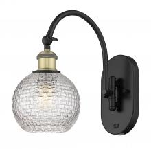 Innovations Lighting 518-1W-BAB-G122C-6CL - Athens - 1 Light - 6 inch - Black Antique Brass - Adjustable Swing Arm