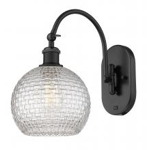 Innovations Lighting 518-1W-BK-G122C-8CL - Athens - 1 Light - 8 inch - Matte Black - Adjustable Swing Arm