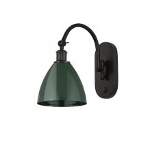 Innovations Lighting 518-1W-OB-MBD-75-GR - Plymouth - 1 Light - 8 inch - Oil Rubbed Bronze - Adjustable Swing Arm