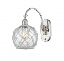 Innovations Lighting 518-1W-PN-G122-8RW - Farmhouse Rope - 1 Light - 8 inch - Polished Nickel - Adjustable Swing Arm