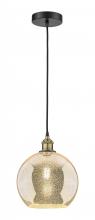 Innovations Lighting 616-1P-BAB-G128-10 - Athens - 1 Light - 10 inch - Black Antique Brass - Cord hung - Mini Pendant
