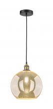 Innovations Lighting 616-1P-BAB-G128-12 - Athens - 1 Light - 12 inch - Black Antique Brass - Cord hung - Mini Pendant
