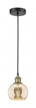 Innovations Lighting 616-1P-BAB-G128-6 - Athens - 1 Light - 6 inch - Black Antique Brass - Cord hung - Mini Pendant