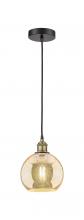 Innovations Lighting 616-1P-BAB-G128-8 - Athens - 1 Light - 8 inch - Black Antique Brass - Cord hung - Mini Pendant