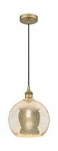 Innovations Lighting 616-1P-BB-G128-10 - Athens - 1 Light - 10 inch - Brushed Brass - Cord hung - Mini Pendant