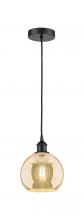 Innovations Lighting 616-1P-BK-G128-8 - Athens - 1 Light - 8 inch - Matte Black - Cord hung - Mini Pendant