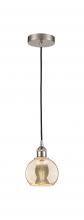 Innovations Lighting 616-1P-SN-G128-6 - Athens - 1 Light - 6 inch - Brushed Satin Nickel - Cord hung - Mini Pendant