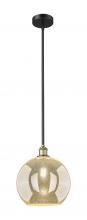Innovations Lighting 616-1S-BAB-G128-12 - Athens - 1 Light - 12 inch - Black Antique Brass - Cord hung - Mini Pendant