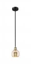Innovations Lighting 616-1S-BAB-G128-6 - Athens - 1 Light - 6 inch - Black Antique Brass - Cord hung - Mini Pendant
