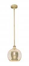 Innovations Lighting 616-1S-BB-G128-10 - Athens - 1 Light - 10 inch - Brushed Brass - Cord hung - Mini Pendant