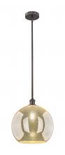 Innovations Lighting 616-1S-OB-G128-14 - Athens - 1 Light - 14 inch - Oil Rubbed Bronze - Cord hung - Pendant