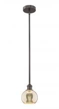 Innovations Lighting 616-1S-OB-G128-6 - Athens - 1 Light - 6 inch - Oil Rubbed Bronze - Cord hung - Mini Pendant