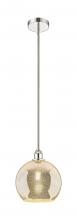 Innovations Lighting 616-1S-PN-G128-10 - Athens - 1 Light - 10 inch - Polished Nickel - Cord hung - Mini Pendant