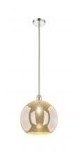 Innovations Lighting 616-1S-PN-G128-14 - Athens - 1 Light - 14 inch - Polished Nickel - Cord hung - Pendant