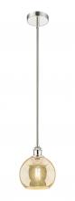 Innovations Lighting 616-1S-PN-G128-8 - Athens - 1 Light - 8 inch - Polished Nickel - Cord hung - Mini Pendant