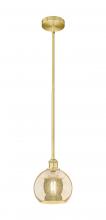 Innovations Lighting 616-1S-SG-G128-8 - Athens - 1 Light - 8 inch - Satin Gold - Cord hung - Mini Pendant