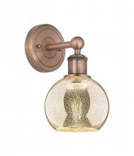 Innovations Lighting 616-1W-AC-G128-6 - Athens - 1 Light - 6 inch - Antique Copper - Sconce
