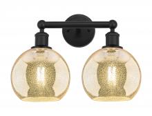 Innovations Lighting 616-2W-BK-G128-8 - Athens - 2 Light - 17 inch - Matte Black - Bath Vanity Light