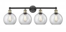 Innovations Lighting 616-4W-BAB-G122-8 - Athens - 4 Light - 35 inch - Black Antique Brass - Bath Vanity Light
