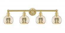 Innovations Lighting 616-4W-SG-G128-6 - Athens - 4 Light - 33 inch - Satin Gold - Bath Vanity Light
