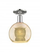 Innovations Lighting 716-1C-PN-G128-8 - Athens - 1 Light - 8 inch - Polished Nickel - Semi-Flush Mount