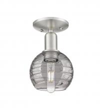 Innovations Lighting 716-1C-SN-G1213-6SM - Athens Deco Swirl - 1 Light - 6 inch - Brushed Satin Nickel - Semi-Flush Mount