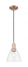 Innovations Lighting 716-1P-AC-GBD-752 - Bristol - 1 Light - 8 inch - Antique Copper - Cord hung - Mini Pendant