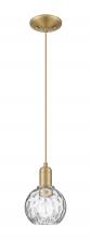 Innovations Lighting 716-1P-BB-G1215-6 - Athens Water Glass - 1 Light - 6 inch - Brushed Brass - Cord hung - Mini Pendant