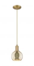 Innovations Lighting 716-1P-BB-G128-6 - Athens - 1 Light - 6 inch - Brushed Brass - Cord hung - Mini Pendant