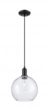 Innovations Lighting 716-1P-BK-G124-10 - Athens - 1 Light - 10 inch - Matte Black - Cord hung - Mini Pendant