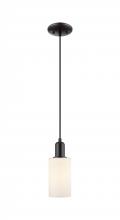Innovations Lighting 716-1P-BK-G801 - Clymer - 1 Light - 4 inch - Matte Black - Cord hung - Mini Pendant