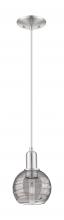 Innovations Lighting 716-1P-SN-G1213-6SM - Athens Deco Swirl - 1 Light - 6 inch - Brushed Satin Nickel - Cord hung - Mini Pendant