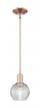Innovations Lighting 716-1S-AC-G122C-6CL - Athens - 1 Light - 6 inch - Antique Copper - Stem hung - Mini Pendant