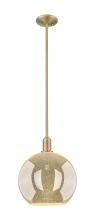 Innovations Lighting 716-1S-BB-G128-12 - Athens - 1 Light - 12 inch - Brushed Brass - Stem hung - Mini Pendant