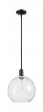 Innovations Lighting 716-1S-BK-G122-12 - Athens - 1 Light - 12 inch - Matte Black - Stem hung - Mini Pendant