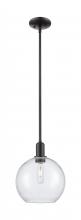Innovations Lighting 716-1S-BK-G124-10 - Athens - 1 Light - 10 inch - Matte Black - Stem hung - Mini Pendant