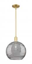 Innovations Lighting 716-1S-SG-G1213-12SM - Athens Deco Swirl - 1 Light - 12 inch - Satin Gold - Stem hung - Mini Pendant
