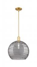 Innovations Lighting 716-1S-SG-G1213-14SM - Athens Deco Swirl - 1 Light - 14 inch - Satin Gold - Stem hung - Mini Pendant