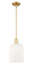 Innovations Lighting 716-1S-SG-G559-8GWH - Bridal Veil - 1 Light - 8 inch - Satin Gold - Mini Pendant