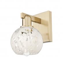 Innovations Lighting 716-1W-CB-G1216-6WM - White Mouchette - 1 Light - 6 inch - Champagne Bronze - Sconce