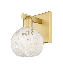 Innovations Lighting 716-1W-SG-G1216-6WM - White Mouchette - 1 Light - 6 inch - Satin Gold - Sconce