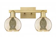 Innovations Lighting 716-2W-BB-G128-6 - Athens - 2 Light - 17 inch - Brushed Brass - Bath Vanity Light