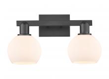 Innovations Lighting 716-2W-BK-G121-6 - Athens - 2 Light - 17 inch - Matte Black - Bath Vanity Light