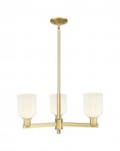 Innovations Lighting 716-3CR-SG-G559-5GWH - Bridal Veil - 3 Light - 18 inch - Satin Gold - Flush Mount