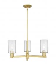 Innovations Lighting 716-3CR-SG-G802 - Clymer - 3 Light - 26 inch - Satin Gold - Stem hung - Flush Mount