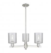 Innovations Lighting 716-3CR-SN-G112 - Cobbleskill - 3 Light - 27 inch - Satin Nickel - Stem hung - Flush Mount