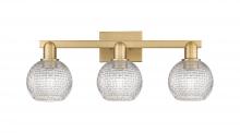 Innovations Lighting 716-3W-BB-G122C-6CL - Athens - 3 Light - 25 inch - Brushed Brass - Bath Vanity Light