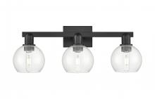 Innovations Lighting 716-3W-BK-G122-6 - Athens - 3 Light - 25 inch - Matte Black - Bath Vanity Light