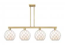 Innovations Lighting 716-4I-BB-G121-10RW - Farmhouse Rope - 4 Light - 53 inch - Brushed Brass - Stem hung - Island Light